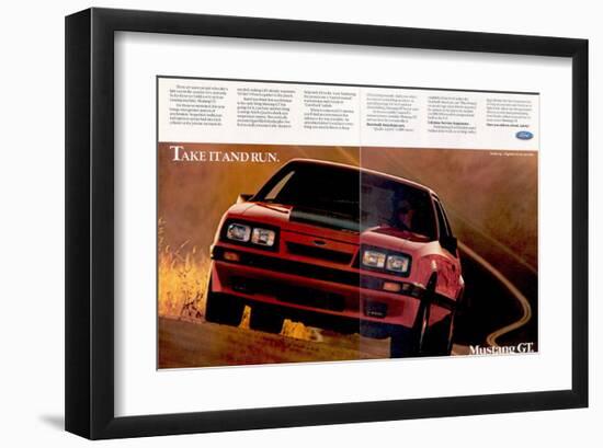 1986 Mustanggt-Take It and Run-null-Framed Art Print