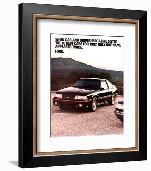 1987 Mustang 10 Best Cars-null-Framed Art Print