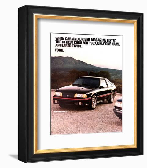 1987 Mustang 10 Best Cars-null-Framed Art Print