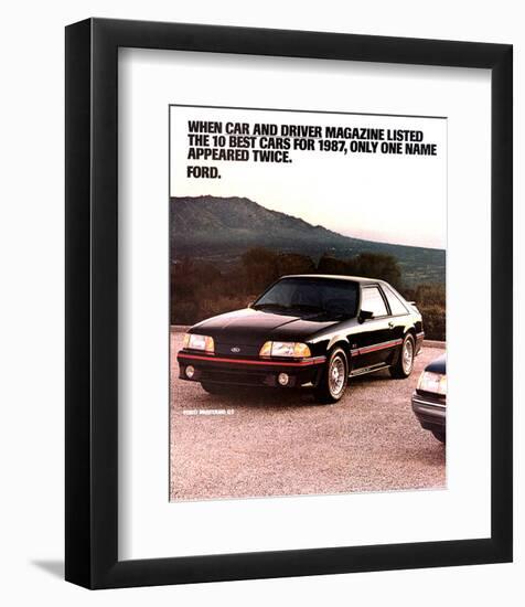 1987 Mustang 10 Best Cars-null-Framed Art Print