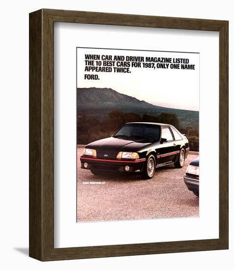 1987 Mustang 10 Best Cars-null-Framed Art Print