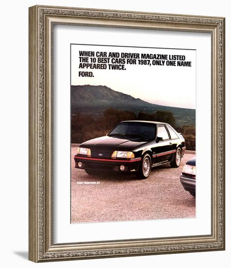 1987 Mustang 10 Best Cars-null-Framed Art Print