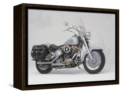 1989 Harley Davidson Fat Boy motorcycle Photographic Print Art