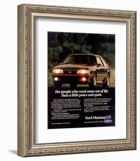 1989 Mustang People Want More-null-Framed Premium Giclee Print