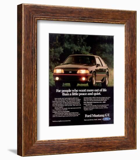 1989 Mustang People Want More-null-Framed Premium Giclee Print