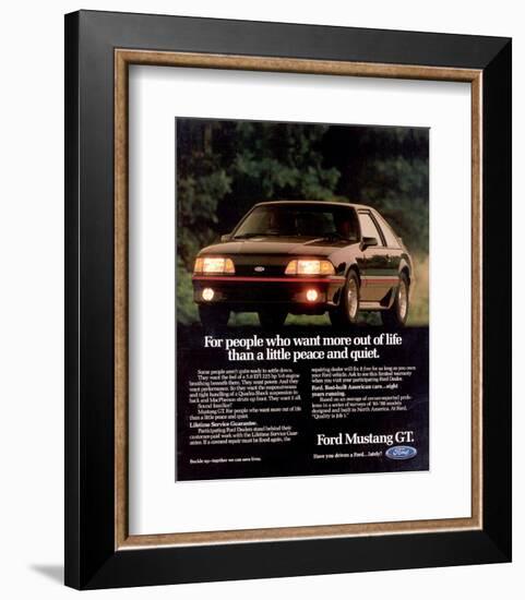 1989 Mustang People Want More-null-Framed Premium Giclee Print