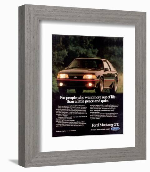 1989 Mustang People Want More-null-Framed Premium Giclee Print