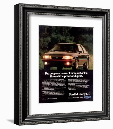 1989 Mustang People Want More-null-Framed Premium Giclee Print