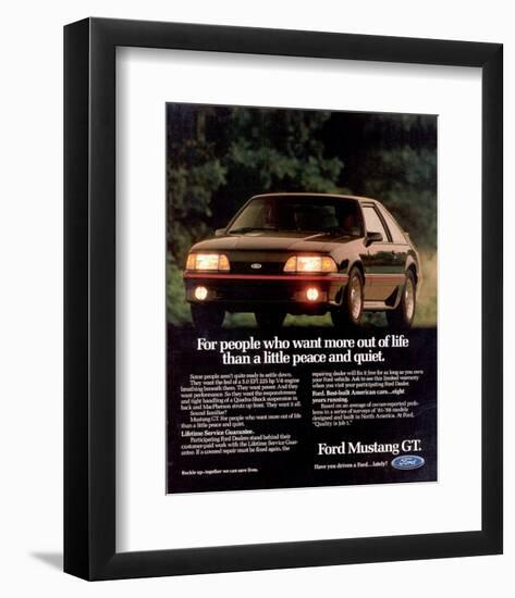 1989 Mustang People Want More-null-Framed Premium Giclee Print