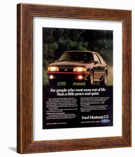 1989 Mustang People Want More-null-Framed Art Print