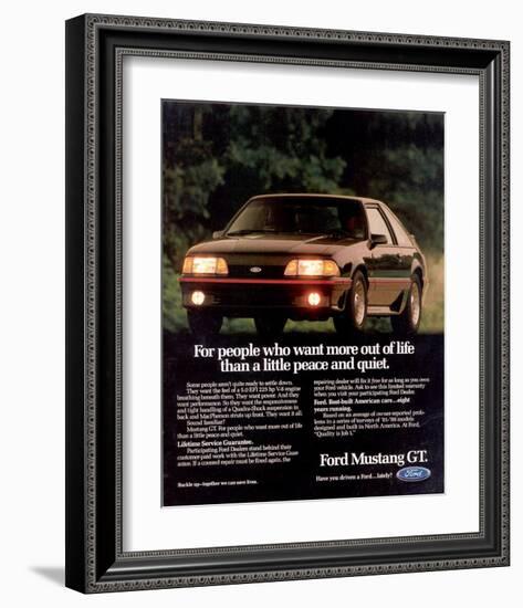 1989 Mustang People Want More-null-Framed Art Print