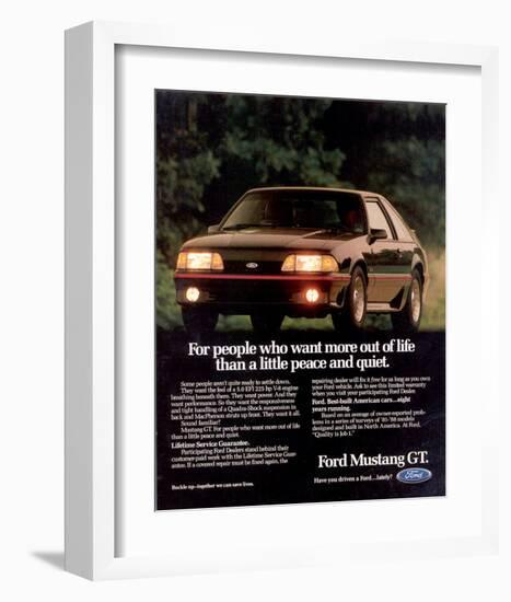 1989 Mustang People Want More-null-Framed Art Print