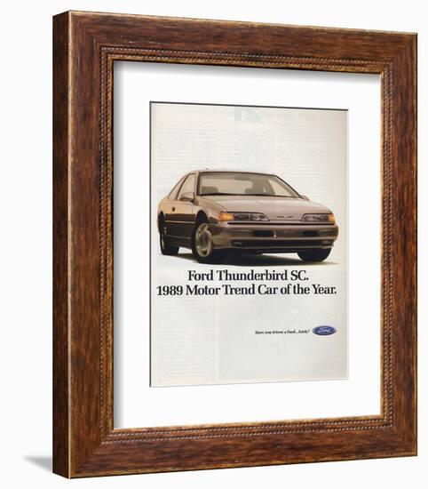 1989Thunderbird Car of the Year-null-Framed Art Print