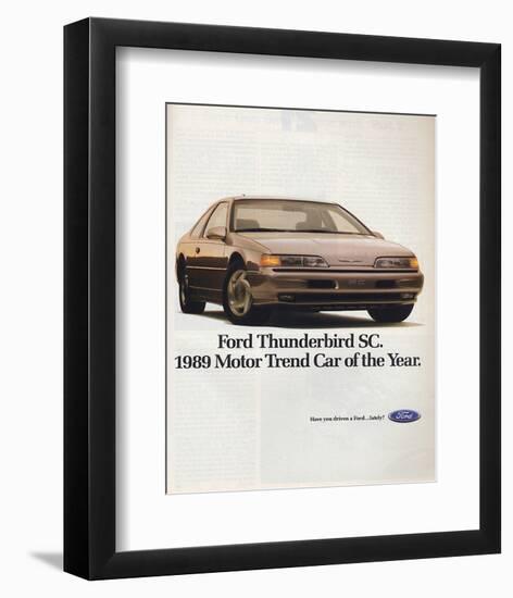 1989Thunderbird Car of the Year-null-Framed Art Print