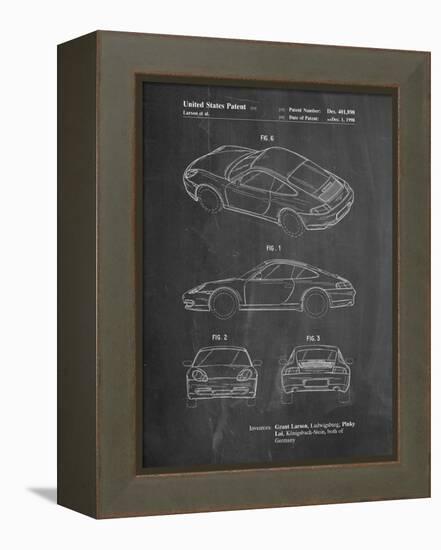199 Porsche 911 Patent-Cole Borders-Framed Stretched Canvas