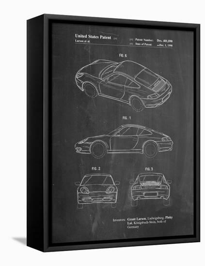 199 Porsche 911 Patent-Cole Borders-Framed Stretched Canvas