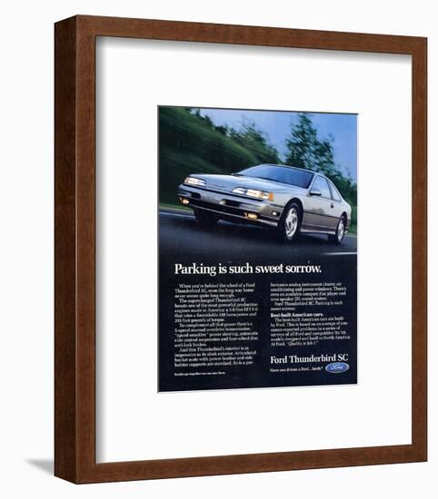 1990 Thunderbird Sweet Sorrow-null-Framed Art Print