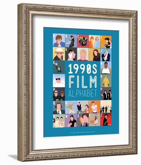 1990s Film Alphabet - A to Z-Stephen Wildish-Framed Art Print