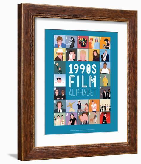 1990s Film Alphabet - A to Z-Stephen Wildish-Framed Art Print