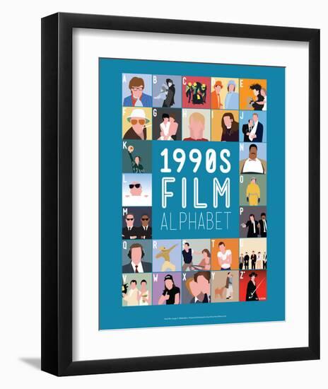 1990s Film Alphabet - A to Z-Stephen Wildish-Framed Art Print