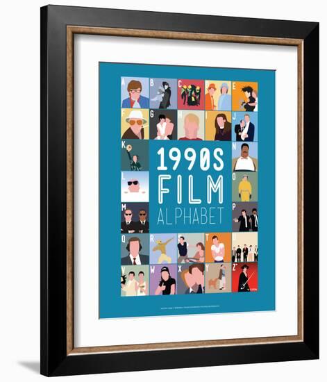 1990s Film Alphabet - A to Z-Stephen Wildish-Framed Art Print