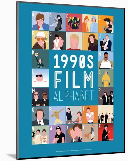 1990s Film Alphabet - A to Z-Stephen Wildish-Mounted Art Print