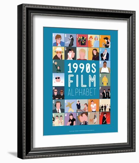 1990s Film Alphabet - A to Z-Stephen Wildish-Framed Art Print