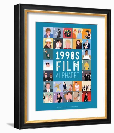 1990s Film Alphabet - A to Z-Stephen Wildish-Framed Art Print