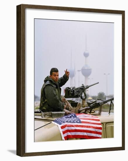 1991 Gulf War Kuwait Liberation-David Longstreath-Framed Photographic Print