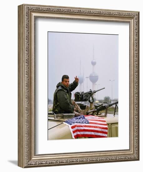 1991 Gulf War Kuwait Liberation-David Longstreath-Framed Photographic Print