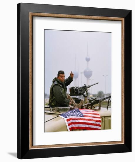 1991 Gulf War Kuwait Liberation-David Longstreath-Framed Photographic Print