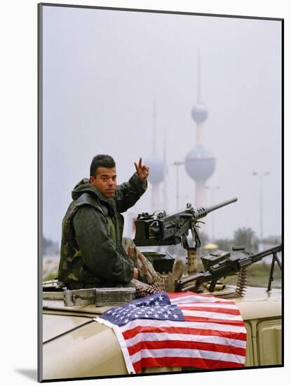 1991 Gulf War Kuwait Liberation-David Longstreath-Mounted Photographic Print