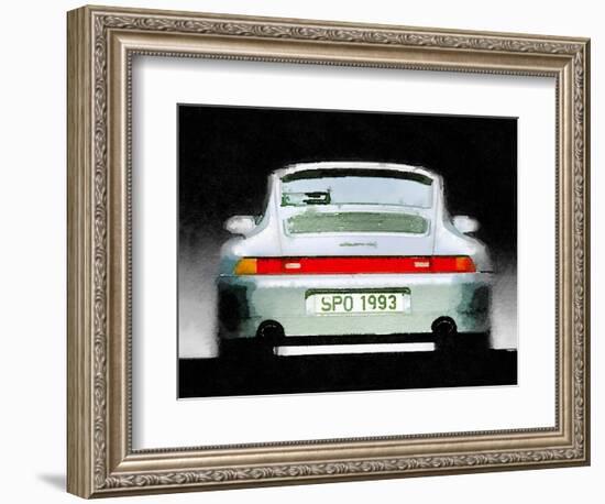 1993 Porsche 911 Rear Watercolor-NaxArt-Framed Art Print