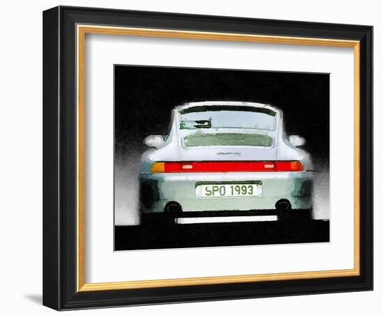 1993 Porsche 911 Rear Watercolor-NaxArt-Framed Art Print