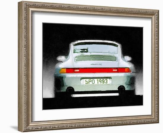 1993 Porsche 911 Rear Watercolor-NaxArt-Framed Art Print