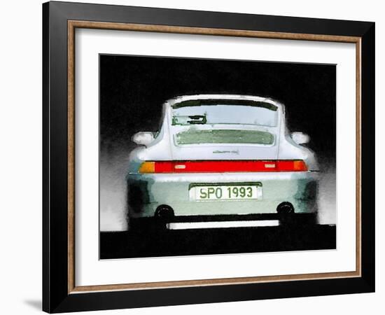 1993 Porsche 911 Rear Watercolor-NaxArt-Framed Art Print