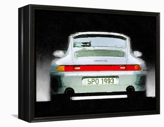 1993 Porsche 911 Rear Watercolor-NaxArt-Framed Stretched Canvas