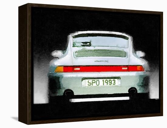 1993 Porsche 911 Rear Watercolor-NaxArt-Framed Stretched Canvas