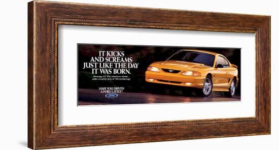 1995 Mustang - Day it Was Born-null-Framed Art Print