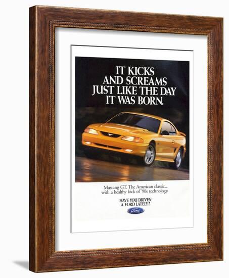 1995Mustang-It Kicks & Screams-null-Framed Art Print