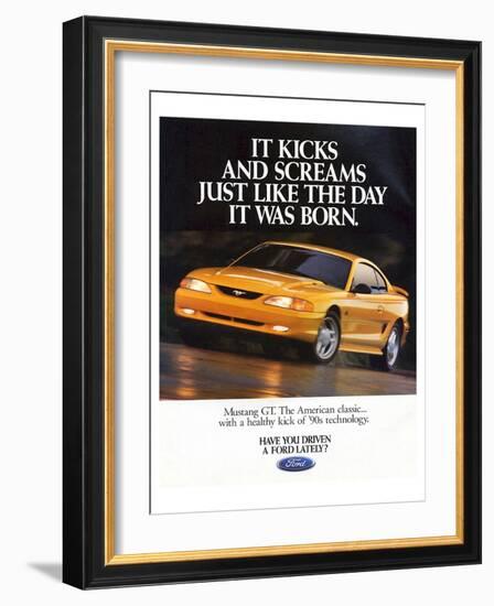 1995Mustang-It Kicks & Screams-null-Framed Art Print