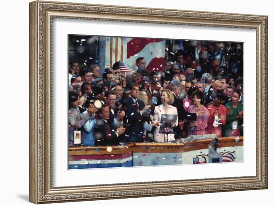 1996 Democratic National Convention in Chicago, Aug. 26-29-null-Framed Premium Photographic Print