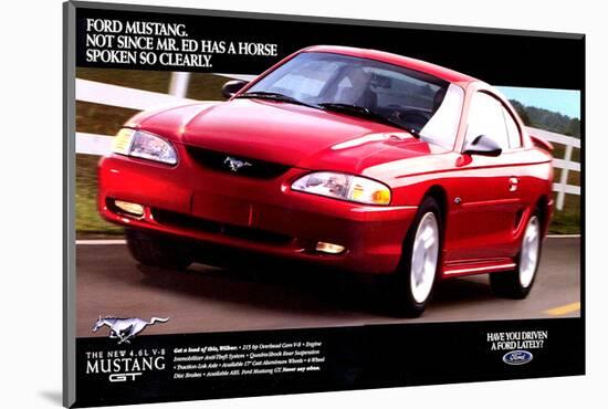 1996 Mustang-Spoken So Clearly-null-Mounted Art Print