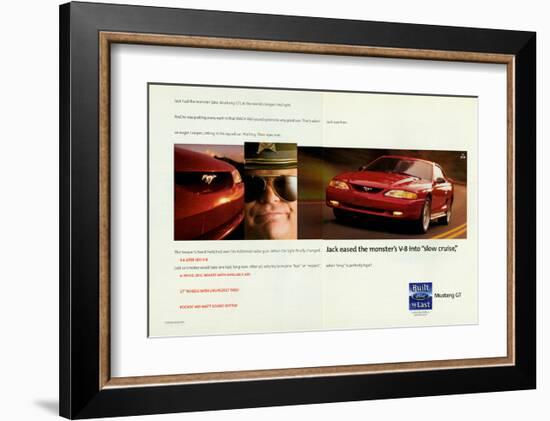 1998 Mustang-The Monster's V-8-null-Framed Art Print