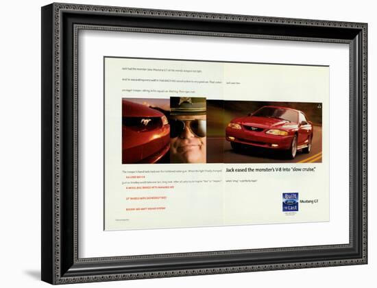 1998 Mustang-The Monster's V-8-null-Framed Art Print