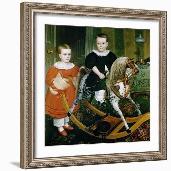 19th-Century American Painting of The Hobby Horse-Francis G Mayer-Framed Giclee Print