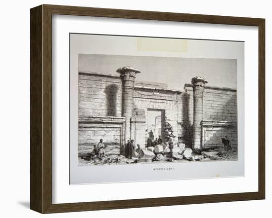 19th-Century Engraving of Medinat Habu-null-Framed Giclee Print