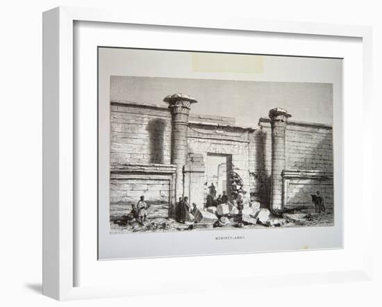 19th-Century Engraving of Medinat Habu-null-Framed Giclee Print