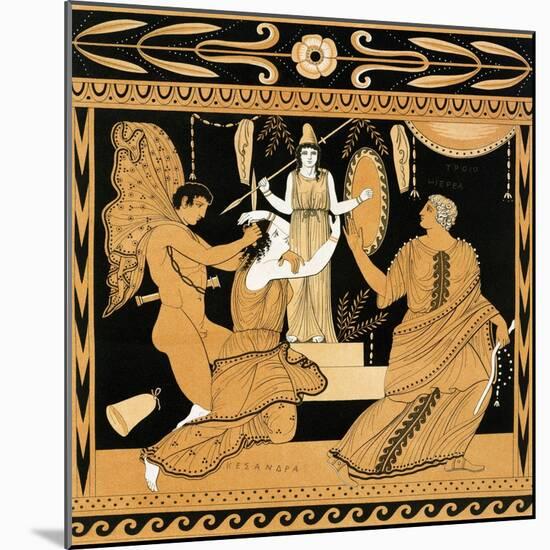 19th Century Greek Vase Illustration of Cassandra with Apollo and Minerva-Stapleton Collection-Mounted Giclee Print