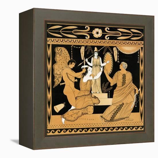 19th Century Greek Vase Illustration of Cassandra with Apollo and Minerva-Stapleton Collection-Framed Premier Image Canvas